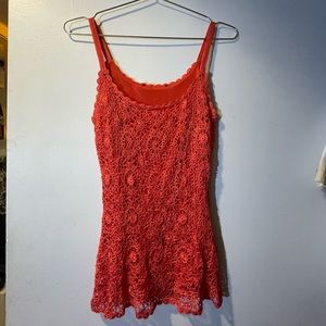 Cute red crochet style top